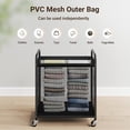 thumbnail image 5 of Laundry Hamper 2 Section, 100L Rolling Laundry Sorter with Removable Liner Bag, Laundry Basket with Wheels, Steel Frame with Metal Handle, Clothes Hamper Cart for Laundry Room & Bedroom, 5 of 9