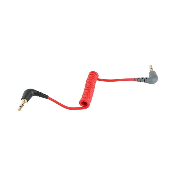 Lanxri 3.5mm Right-Angle TRS To 3.5mm Right-Angle TRRS Coiled Cable For Smartphone