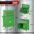 thumbnail image 5 of SUNCROWN Tool Chest,8-Drawer Rolling Tool Chest with Detachable Top Tool Box, Tool Chest with Universal Lockable Wheels, Metal Tool Cart for Garage, Workshop, Barbershop(Green), 5 of 11