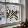 thumbnail image 5 of Dongrere Christmas Tree Bow Decor Plush Hanging Ornament Striped Bow for Window Tree Gift Farmhouse Winter Holiday Decor, C, 5 of 6