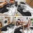 thumbnail image 5 of 3'x5' Area Rugs, Black Grey Ombre Indoor Outdoor Area Rug for Living Room Bedroom, Abstract Modern Geometric Moire Art Washable Bathroom Rugs Kitchen Floor Carpet Mats Home Decor Aesthetic, 5 of 8