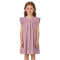 thumbnail image 2 of EnJoCho Toddler Baby Girl Dress Summer Cotton Linen Ruffl𝖾 Halte𝗋 Sleeveless Kids Casual Beach Par𝗍y Dresses 2-7 Years Toddler Summer Sleeveless 𝖲undress, 2 of 6
