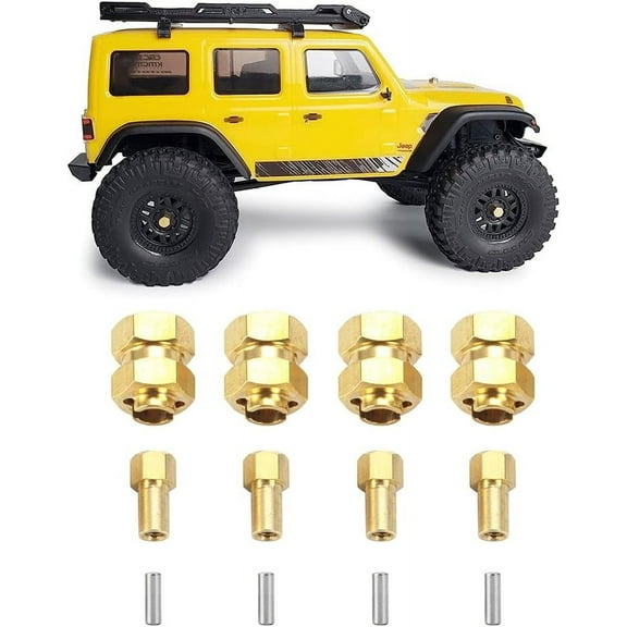 "RC Crawler Car Upgrades" Brass 4mm Extension Axial SCX24 90081 Wheel Spacers