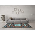 thumbnail image 3 of Ahgly Company Indoor Rectangle Persian Light Blue Traditional Area Rugs, 5' x 7', 3 of 4