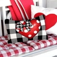 thumbnail image 4 of Buffalo Plaid Valentines Day Pillow Covers 12x20 Set of 4 Valentines Day Decor Polka Dot Red Heart with Bow Love Truck Valentine Pillows Decorative Throw Pillows Valentines Day Decorations G169-12, 4 of 6