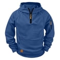 thumbnail image 6 of Boys Half Zip Hoodies Fashion Casual Long Sleeve Loose Fit Kids Pullover Sweatshirt Navy 12 Years, 6 of 8