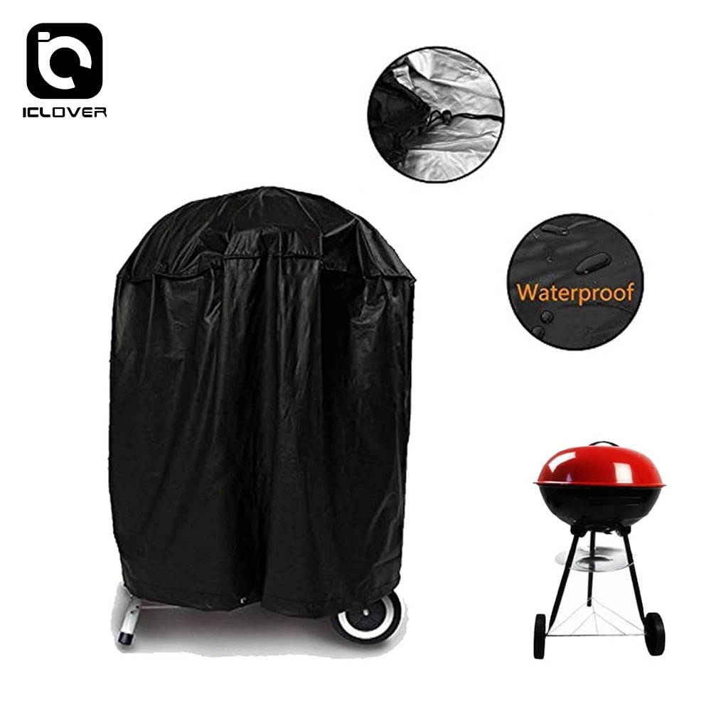 Iclover Kettle Grill Cover 30 Inch Heavy Duty Waterproof Bbq Barbecue Cover Patio Garden Round Fire Pit Cover With Uv And Pvc Coating Water Resistant For Weber Brinkmann Char Broil 30x23inch Walmart Com