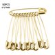 thumbnail image 1 of Naiovety 50 Uds. Alfileres de seguridad elásticos DIY costura portátil alfileres para manualidades 12x55mm Tela de costura y artesanía oro 6*27mm Naiovety HA002167-01, 1 of 1