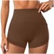 thumbnail image 4 of Puntoco Pantalones cortos de algodón para mujer, pantalones de yoga de cintura alta para mujer, levantamiento de glúteos, fitness, color melocotón, 4 of 4