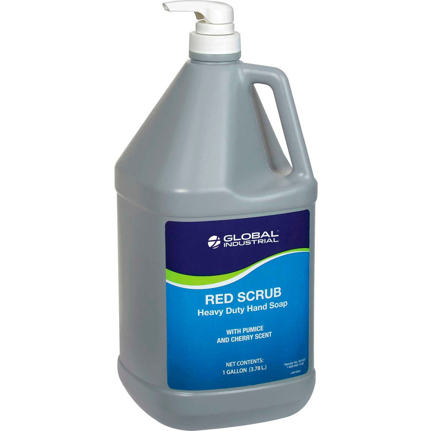 Global Industrial Red Scrub Heavy Duty Hand Cleaner, Cherry Scent, Gallon Pump Bottle, 4/Case