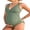 Green, variant on V Neck Maternity Swimsuit Ruched Side One Piece Pregnancy Bathing Suits Hollow Out Swimwear