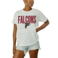 thumbnail image 3 of Women's Gameday Couture White Atlanta Falcons Oversized Keep It Up T-Shirt, 3 of 5