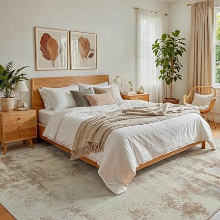 Area Rug Living Room Rugs: 8x10 Indoor Soft Fluffy Rug Abstract Carpet for Bedroom Kitchen Dining Room Floor Washable Plush Throw Large Accent Rug Home Office Nursery Decor - Beige