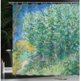 thumbnail image 3 of Ambesonne Painting Shower Curtain, Impressionist Countryside, 69"Wx70"L, Jade Green Azure Blue, 3 of 4