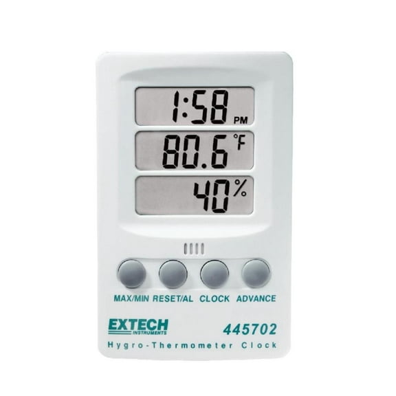 Extech Hygro-Thermometer Clock