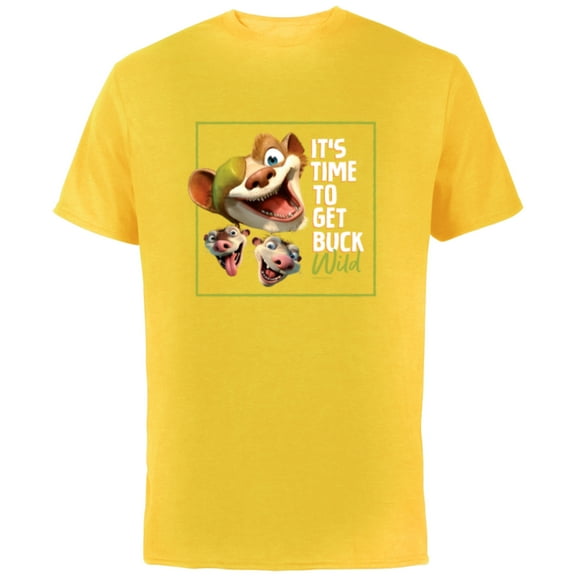 The Ice Age It’s Time To Get Buck Wild - Short Sleeve Cotton T-Shirt for Adults - Customized-Yellow