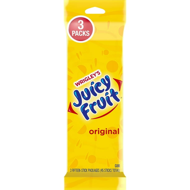 JUICY FRUIT Original Bubble Gum, multipack (3 Packs)