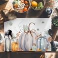 thumbnail image 6 of Watercolor Pumpkin Bird Placemats Set of 12 Hello Fall Heat Insulated Linen Place Mats, Washable Stain-Proof Table Mats for Dining Tables Holiday Decor 13x19inch, 6 of 9