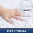 thumbnail image 3 of Smiry Luxury Chenille Bathroom Rugs, Extra Soft and Absorbent Bath Mat, White, 16"x24", 3 of 9