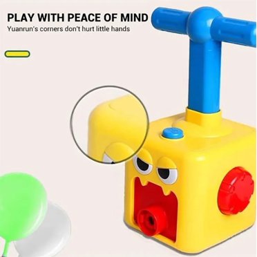 Balloon Powered Car Launcher Toy Set - Air Powered Racer With Pump, Launch Pad & Astronaut