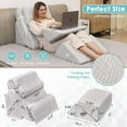 thumbnail image 4 of Tolead 6pcs Adjustable Orthopedic Bed Wedge Pillow Set, Sleeping, Sitting Pillow, Gray, 4 of 9