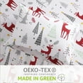 thumbnail image 4 of Christmas Sheets 100% Cotton Flannel Holiday Bed Sheet Set, Deep Pocket Fitted Sheet, Soft Warm Brushed Christmas Sheet, 4 of 9