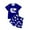 Blue, variant on Gbsyewxs Boys Outfit Set 2 Piece Crew Neck Short Sleeve Dinosaur Print Tops And Shorts Soft Summer Boys Clothes Blue Size 4-5 Years