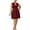 Burgundy, variant on Soprano Womens Sleeveless Fit & Flare Dress, Red, 2X