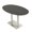 Asian Night w/Silver Base, variant on Boat Oval Bistro Height Meeting Table Double Metal Base 46x84 Bar Table