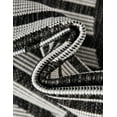 thumbnail image 3 of Unique Loom Outdoor Modern Collection Area Rug - Nyx (4' 1" x 6' 1" Rectangle Black and White), 3 of 6