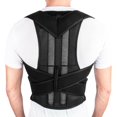 thumbnail image 1 of Corrector de postura Namzi para hombres y mujeres, soporte para columna vertebral y espalda, soporte para clavícula, alivio del dolor de cuello y hombros, ajustable y transpirable, talla M (cintura, 1 of 2