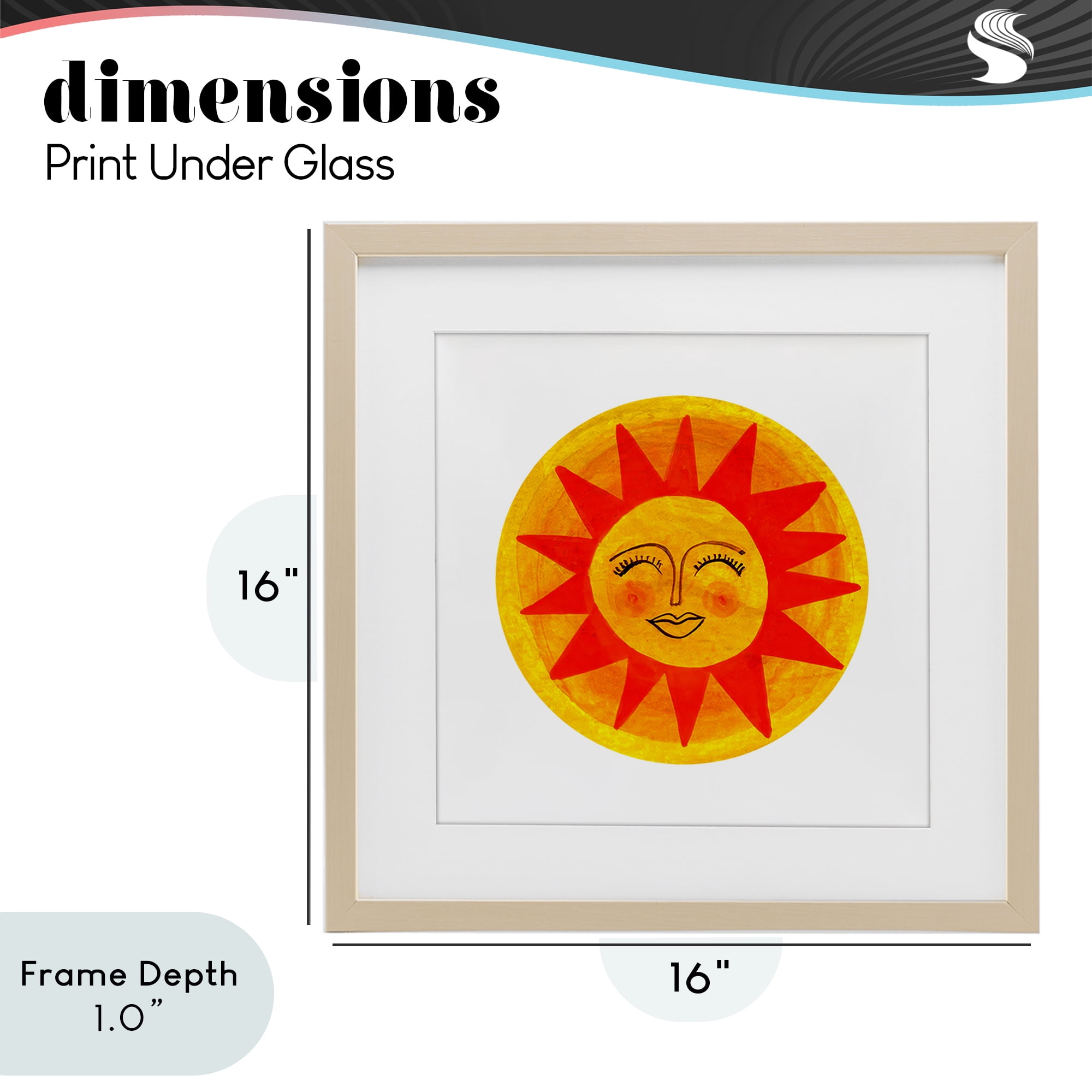 Stupell Industries Warm Fiery Sun Birch Framed Print Under Glass, design by Katherine Herrell Studio