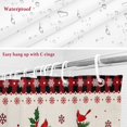 thumbnail image 6 of Christmas Deer Bathroom Shower Curtain Snowflake Cardinal Berry Leaf Plaid Linen Waterproof Washable Shower Curtains for Bathtub Bath Decor with Grommets and Hook 72 X 72 Inch, 6 of 8