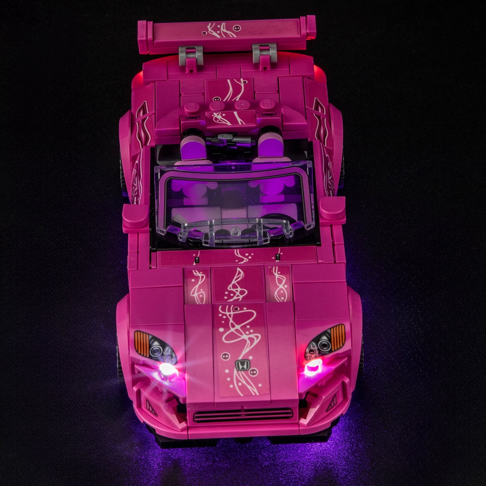 QC Ltbrcik Lighting Set For LEGO Speed Champions 2 Fast 2 Furious Honda S2000 77241 Car Toy for Kids, Boys, and Girls,Not Include Building Blocks.Birthday Gift Idea for Race Car and Movie Fans