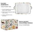 thumbnail image 2 of Yayeee Canvas Storage Basket with Handles for Shelves Fabric Bins Closet Organizer, Birds and Teapots, 2 of 8