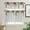 Christmasyku6388, variant on 3 Piece Curtains Tiers and Valances Set, Christmas Poinsettia Flower Pine Cones Eucalyptus Leaf Winter Snowflake Gray Rod Pocket Short Window Treatment Curtains Panel and Valance for Bathroom Kitchen