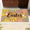 thumbnail image 1 of EGNMCR Easter Outdoor Entrance Doormat Easter Decorative Mat Easter Egg Rug Welcome Mat Absorbent Doormat Thickened Silicone Non-Slide For Spring Decor Home Entryway Polyester holiday carpet, 1 of 6