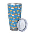 thumbnail image 2 of Logiee Corgi Dog Face Print 20OZ Car Cup with Lid, Stainless Steel Vacuum Insulated Double Wall Travel Tumbler, Durable Insulated Coffee Mug,Thermal Cup with Straw-Straw Three-piece Set, 2 of 8