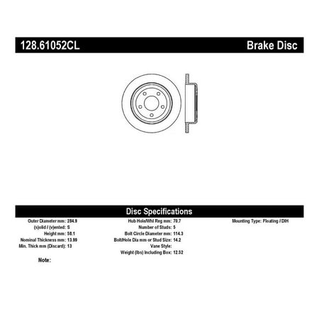 CENTRIC PARTS - SPORTSTOP CRYO Fits select: 1996-2002 MERCURY GRAND MARQUIS, 1996-2002 FORD CROWN VICTORIA