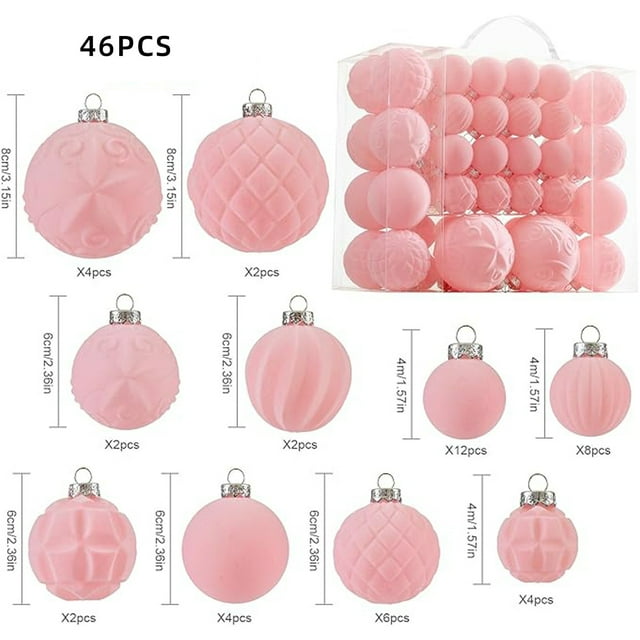 Adornos de Terciopelo para Bailes de Navidad | Decoraciones colgantes de plástico con textura flokada | 46 Piezas | Mezcla marrón | Efecto multidimensional | Foam Velvet | Easy Hang | Decoración