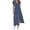 Blue, variant on TJAZFJPA Knee Length Dresses for Women Women's Vacation Polka Dot Printed Tie Waist V Neck Mid Length Short Sleeved Dress Ballet Dress Smocked Dresses for Women