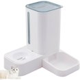 thumbnail image 1 of Jinsinto Automatic Cat Food Dispenser And Automatic Cat Water Dispenser 2 In 1 Set Feeders And Drinkers1.5l/2kg,blue, 1 of 5