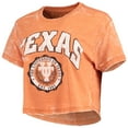thumbnail image 2 of Women's Pressbox Burnt Orange Texas Longhorns Edith Vintage Burnout Crop T-Shirt, 2 of 3