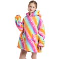 thumbnail image 1 of Muyoka Sudadera con capucha de gran tamaño para adultos, niños, mujeres, hombres, sudadera con mangas y bolsillo, muy cálida, cómoda, de forro polar esponjoso, con capucha, regalo de cumpleaños Muyoka Hogar, 1 of 7