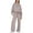 44# Brown, variant on Huankd Womens 2 Piece Outfits Sweatsuit Set 2026 Spring Drawstring Sweatshirt Wide Leg Sweatpant Lounge Set Tracksuit Hot Pink XL