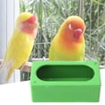 thumbnail image 2 of Methold Cuenco de alimentación para pájaros, bandeja rectangular, jaula para pájaros, cuenco de alimentación de plástico colgante, Suministros de alimentación y agua para mascotas, 2 of 6