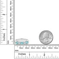 thumbnail image 3 of Gem Stone King 925 Sterling Silver Swiss Blue Topaz and White Moissanite 5-Stone Wedding Anniversary Band Ring for Women (0.92 Cttw, Gemstone November Birthstone, Size 9), 3 of 3