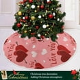 thumbnail image 6 of GZHJMY Valentine's Day Tree Skirt Home Decoration Large Round Love Hearts Christmas Tree Skirt for Holiday Party Home Christmas Day Ornaments 36", 6 of 6