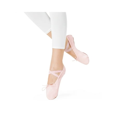 Stelle Now Girls Canvas Ballet Slipper Dance Shoe, Ballet Pink, Toddler