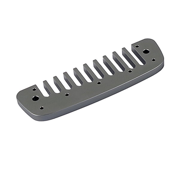 Yuarrent Peine de armónica, accesorio de instrumento de aleación de aluminio, placa de lengüeta de escala cromática Accesorios para instrumentos musicales Gris Yuarrent OD023534-03